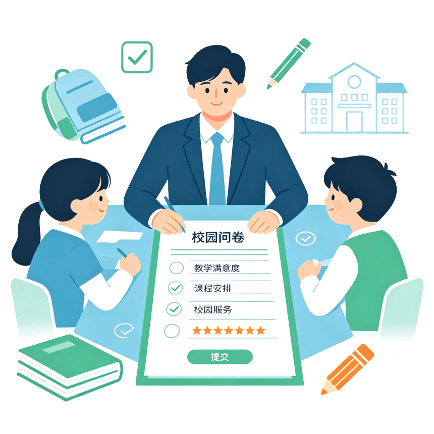 开学统计、班级考试、教学评价，校园问卷一站完成